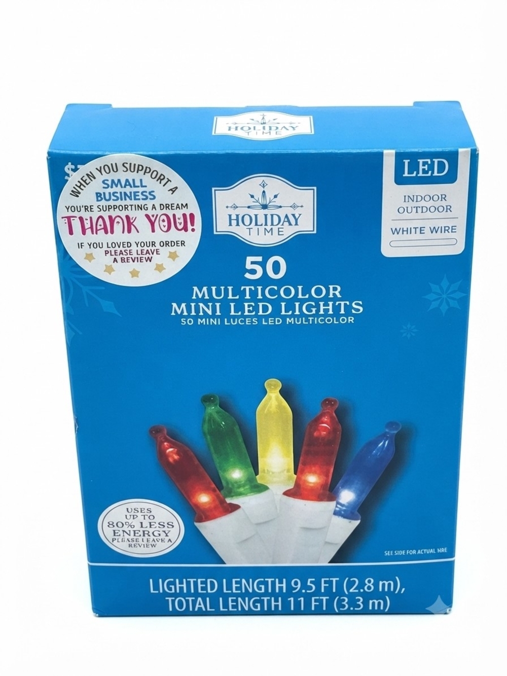 Holiday Time Multicolor Mini LED Party Lights - Blue, Green, Yellow, Red